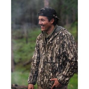 New NWT Duck Camp Jacket Airflow Insulated Hoodie - Woodland Camo